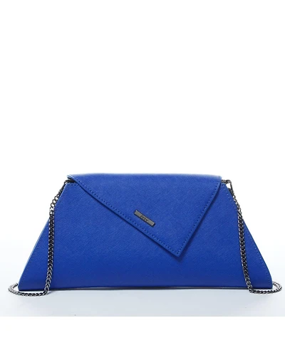 Susu Leather Clutch Bag Evening Purse Crossbody Cobalt Blue Unique Women's Handbag