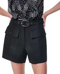 Dkny Women's Belted Patch Pocket Shorts