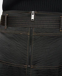 Dkny Women's Tie-Waist Contrast Stitch Skirt