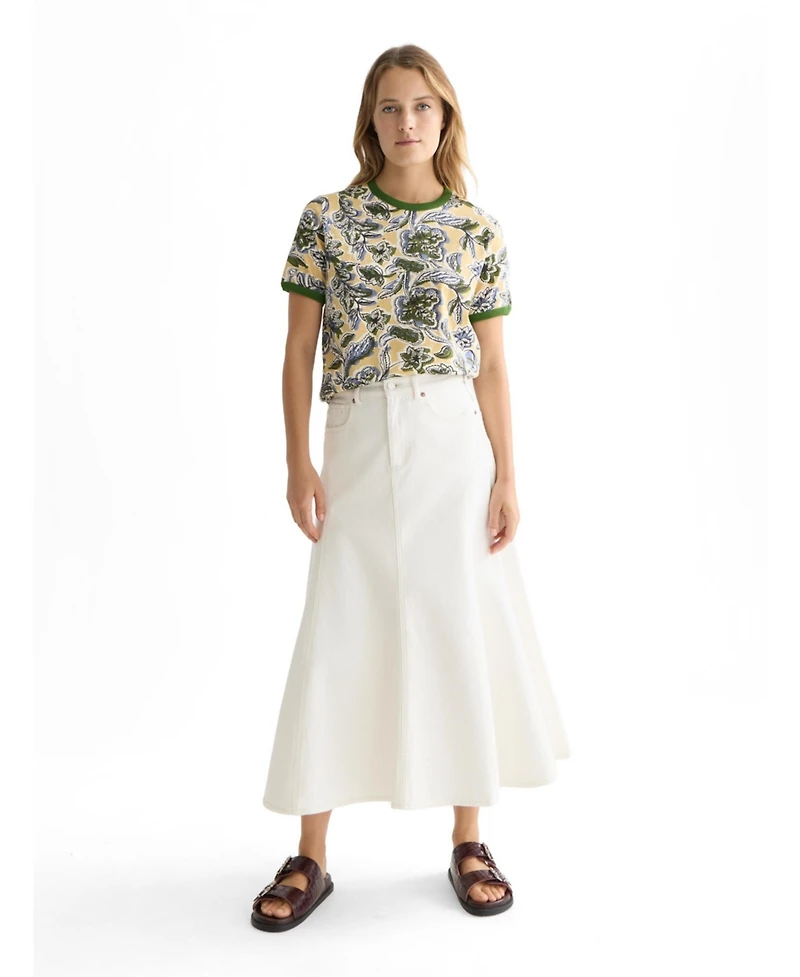 Scotch & Soda Women's Scotch and Soda Tops and Tees Printed Regular-Fit T-Shirt, Lucky Bandana Parsnip