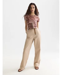 Scotch & Soda Women's Printed Mesh Slim-Fit T-Shirt
