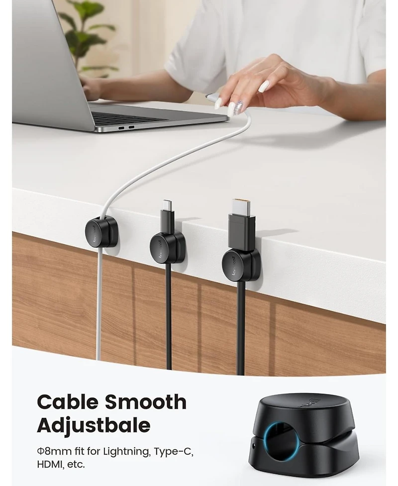 Lamicall 6Pack Desk Cable Management Clips