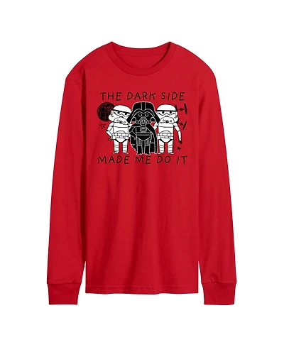 Airwaves Men's The Dark Side Made Me Do It Long-Sleeve Graphic T-Shirt