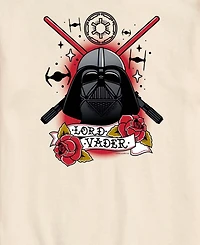 Airwaves Men's Darth Vader Traditional Tattoo Short-Sleeve Graphic T-Shirt