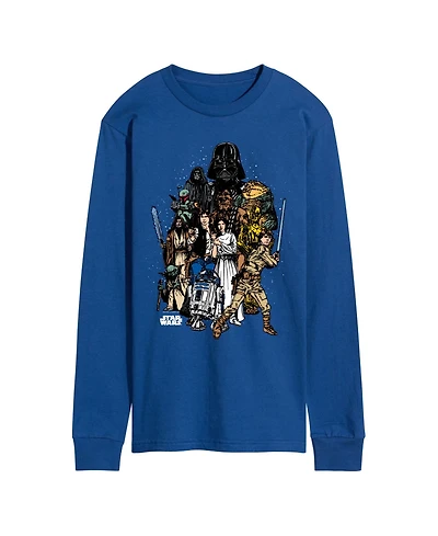 Airwaves Men's Character Collage Long-Sleeve Graphic T-Shirt