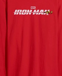 Airwaves Men's Iron Man Logo Long-Sleeve Graphic T-Shirt