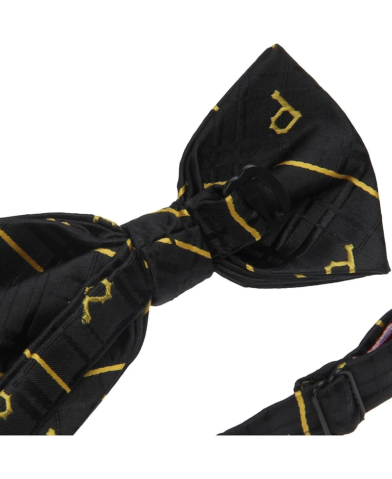 Eagles Wings Men's Black Pittsburgh Pirates Oxford Bow Tie