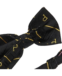 Eagles Wings Men's Black Pittsburgh Pirates Oxford Bow Tie