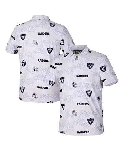 Reyn Spooner Men's White Las Vegas Raiders Pua Performance Game Day Polo Shirt