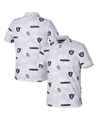 Reyn Spooner Men's White Las Vegas Raiders Pua Performance Game Day Polo Shirt