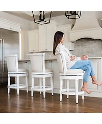 Maven Lane Pullman Counter Stool Finish with Faux Leather
