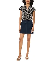 Vince Camuto Women's Printed Short-Sleeve Top