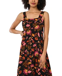 Vince Camuto Women's Printed Square Neck Maxi Dress