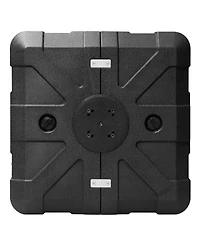 Pellebant 350 lbs. Sand/Water Fillable 3D Surface Square Hdpe Offset Cantilever Patio Umbrella Base with 8-Wheels