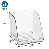 iDesign Clear Plastic Water Bottle Organizer for Fridge