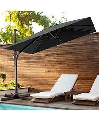 Pellebant Outdoor Patio 9X11FT Aluminum Cantilever Umbrella