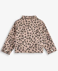 First Impressions Baby Girls' 3M-24M Leopard-Print Denim Jacket, Macy's Exclusive