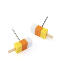 Betsey Johnson Orange Spooky Summer Popsicle Stud Earrings