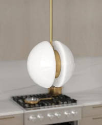 Hudson & Canal Kyriana 10" Wide Metal 2-Light Pendant