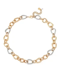Robert Lee Morris Soho Two-Tone Sculpted Link Collar Necklace
