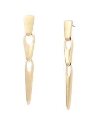 Robert Lee Morris Soho Gold Sculptural Link Linear Earrings