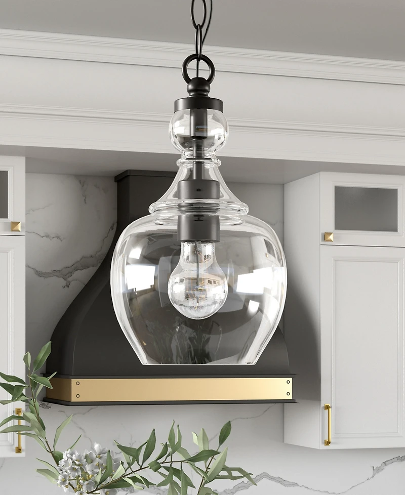 Hudson & Canal Verona 7" Wide Metal Pendant