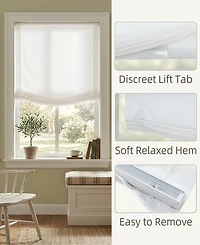 Shadisfy Soft Linen Blend Cordless Relaxed Roman Shade