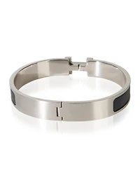 Pre-Owned Hermes Clic Hh In Noir Mat Bracelet