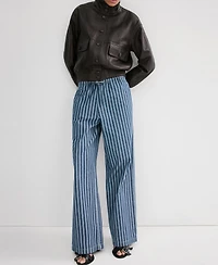 Mango Women's Straight Striped Pants