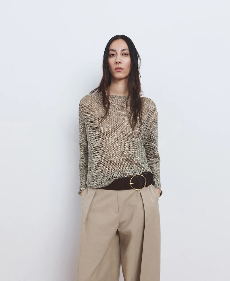 Mango Women's Lurex Knitted Sweater