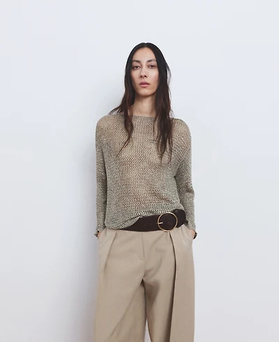 Mango Women's Lurex Knitted Sweater