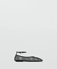 Mango Women's Mesh Bracelet Ballet Flats