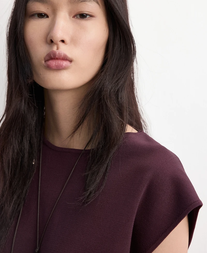 Mango Women's Buttoned Knit Top