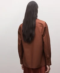 Mango Women's Cotton Cross Shirt