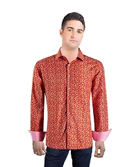 Elie Balleh Men's Slim Fit Paisley Print Button-Down Shirt