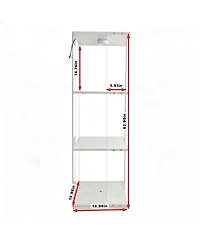 Streamdale Furniture 3-Tier Rotatable Display Cabinet with Remote Led Light