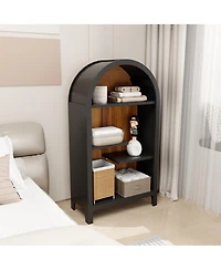 Streamdale Furniture 4-Tier Arched Industrial Open Shelf Display Rack