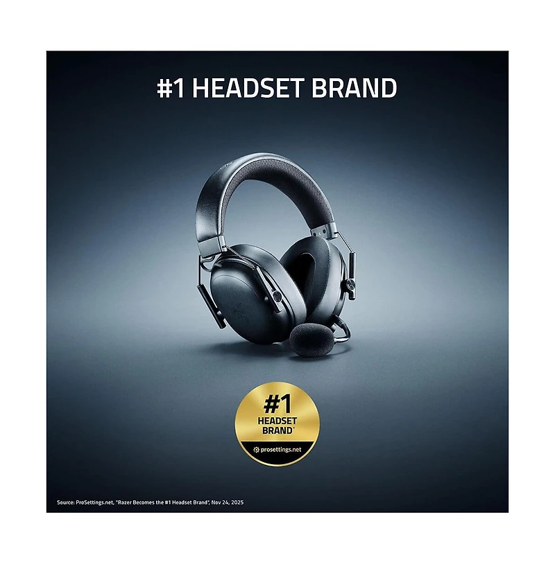Razer BlackShark V3 Wireless Gaming Headset High-Fidelity Audio Noise-Isolating Mic RZ0405410100