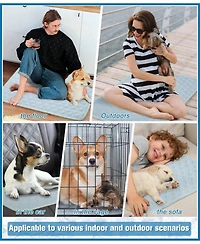 Aronkl Dog Cat Mat Self Cooling for Dogs Cats Washable Portable High Tech Fabric Breathable Summer