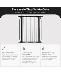 BalanceFrom Fitness Walk Thru Safety Gate, Fits 29.1-33.8" Openings, 36inches Tall, Graphite