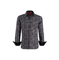 Elie Balleh Men's Slim Fit Swirl Print Shirt