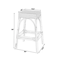 Butler Specialty Robias Rectangular Rattan Counter Stool