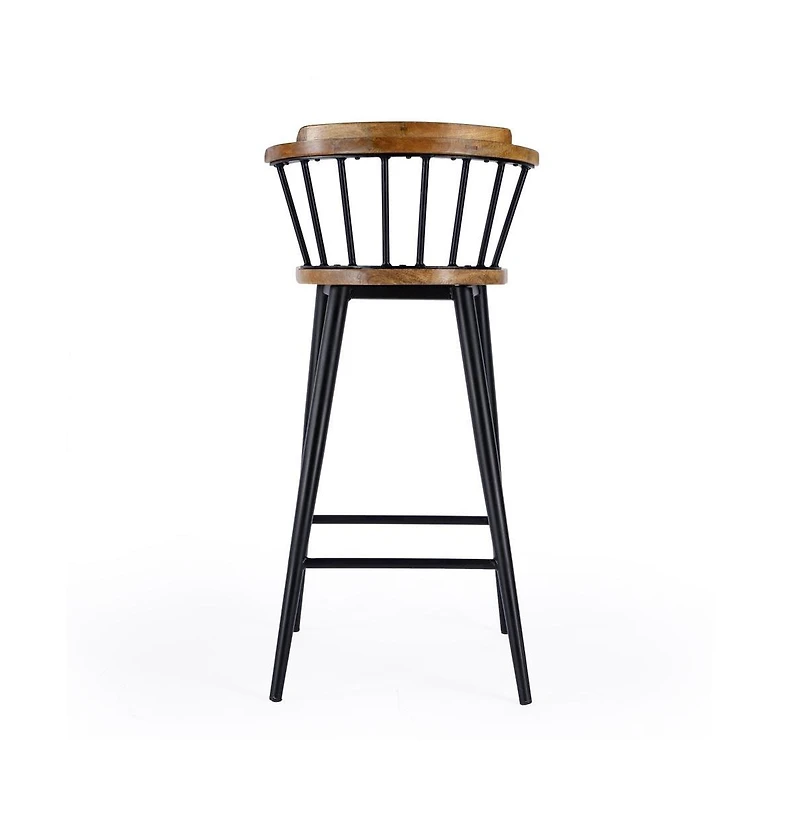 Butler Specialty Merrick Wood and Iron Spindle Bar Stool