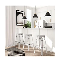 Butler Specialty Tobias Round Rattan 30" Bar Stool