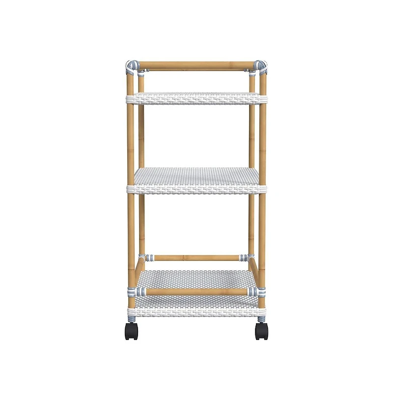 Butler Specialty Tobias 24 in. W Outdoor Rattan and Metal 3 Tier Bar Cart
