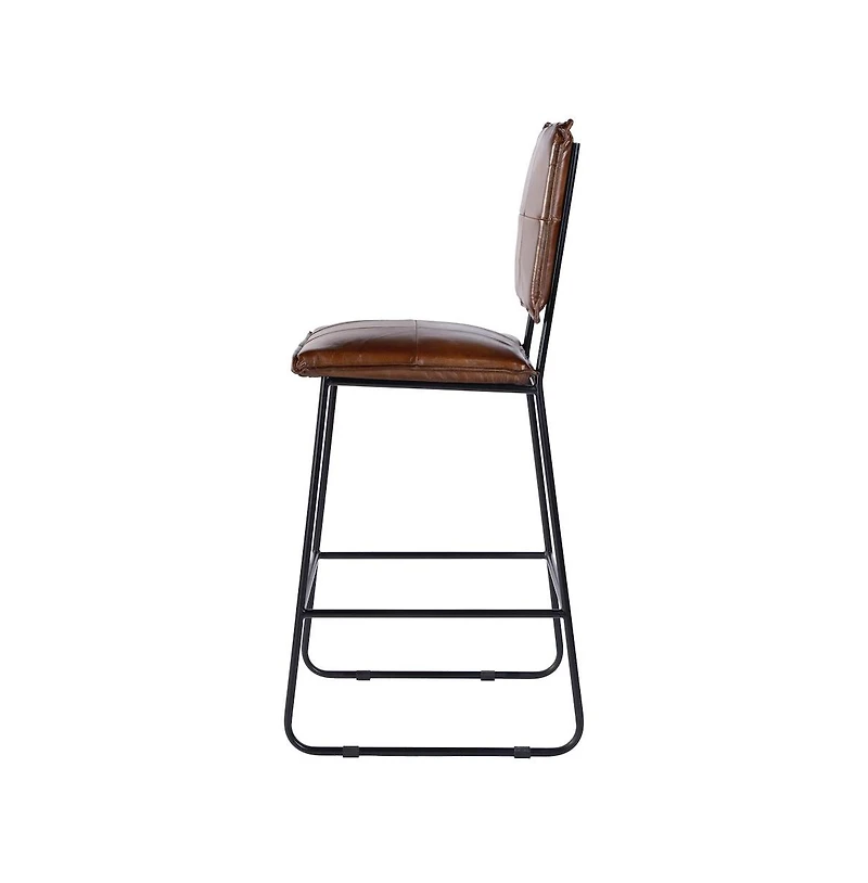 Butler Specialty Niles Leather and Iron Bar Stool