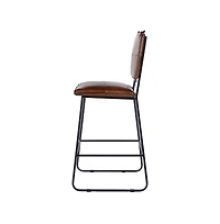 Butler Specialty Niles Leather and Iron Bar Stool
