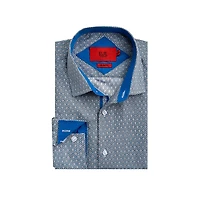 Elie Balleh Men's Slim Fit Geometric Print Shirt