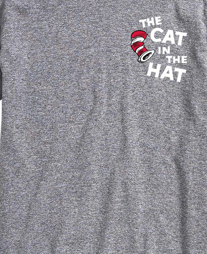 Airwaves Men's Dr. Seuss Cat The Hat Illustration Short-Sleeve Graphic T-Shirt