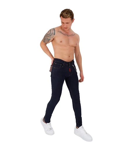 Elie Balleh Men's slim fit skinny wash jeans